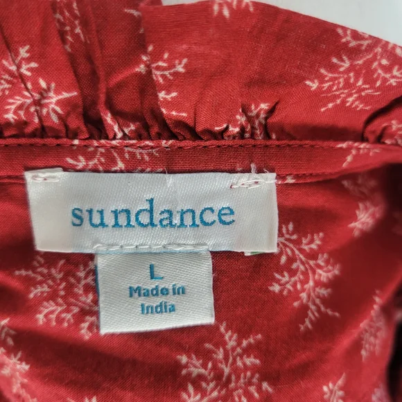 🌻Sundance Red Floral Blouse - Picture 9 of 10